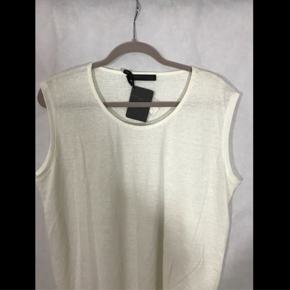 NEW Fabiana Filippi Beaded Jersey Tank in Off-White [I SZ 52 / XXXL‎ ] - Picture 4 of 8